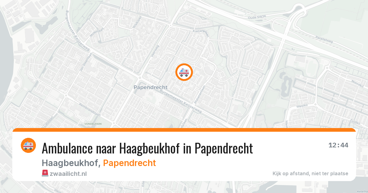 Ambulance naar Haagbeukhof in Papendrecht — 12 mrt 2026