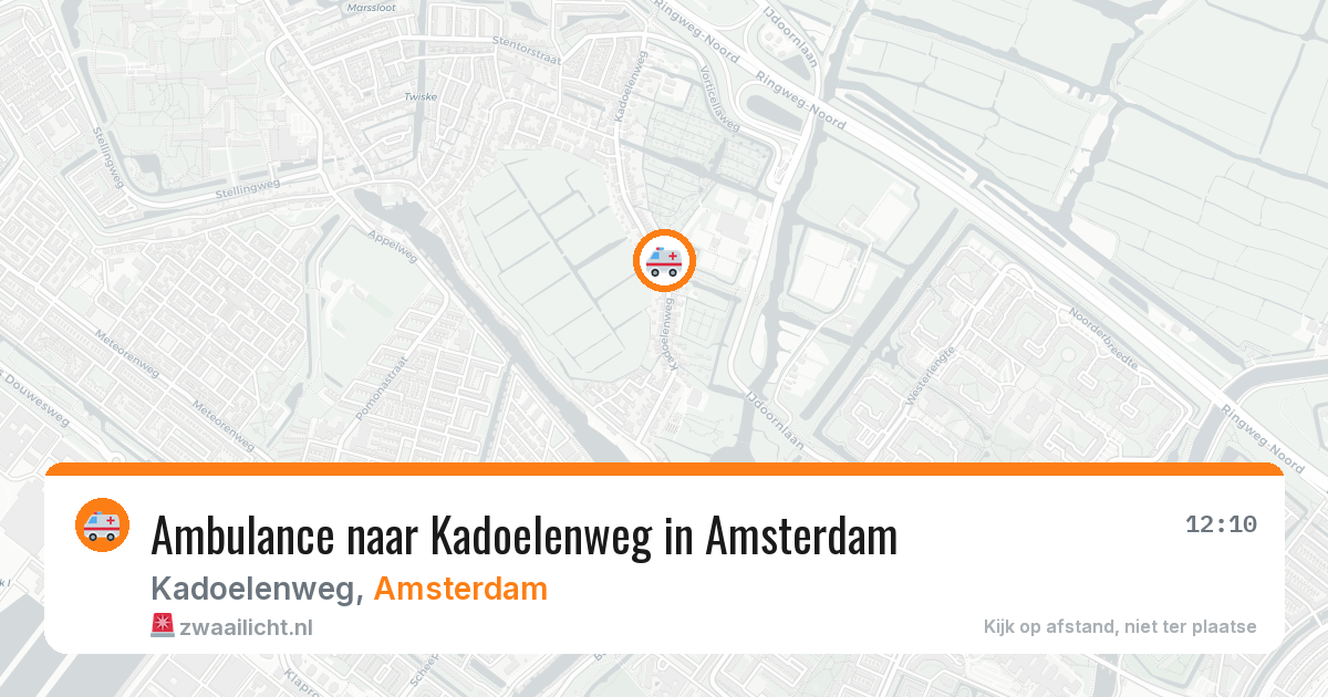 Ambulance naar Kadoelenweg in Amsterdam — 7 jun 2026
