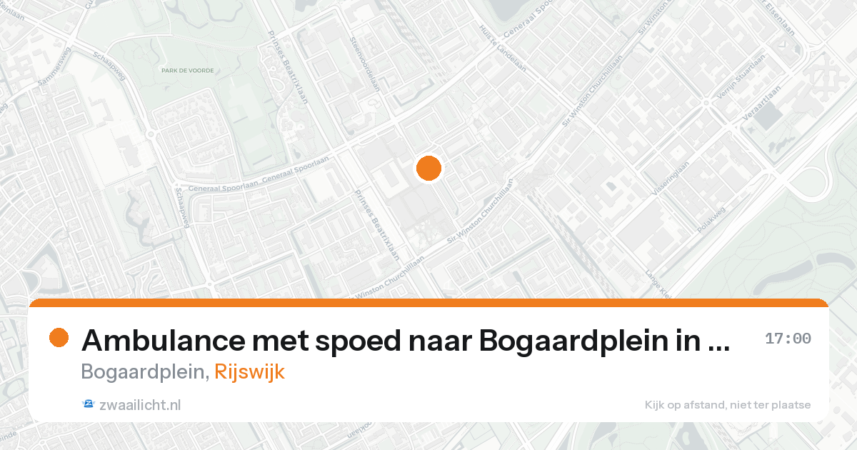 Ambulance met spoed naar Bogaardplein in Rijswijk — 22 aug 2026