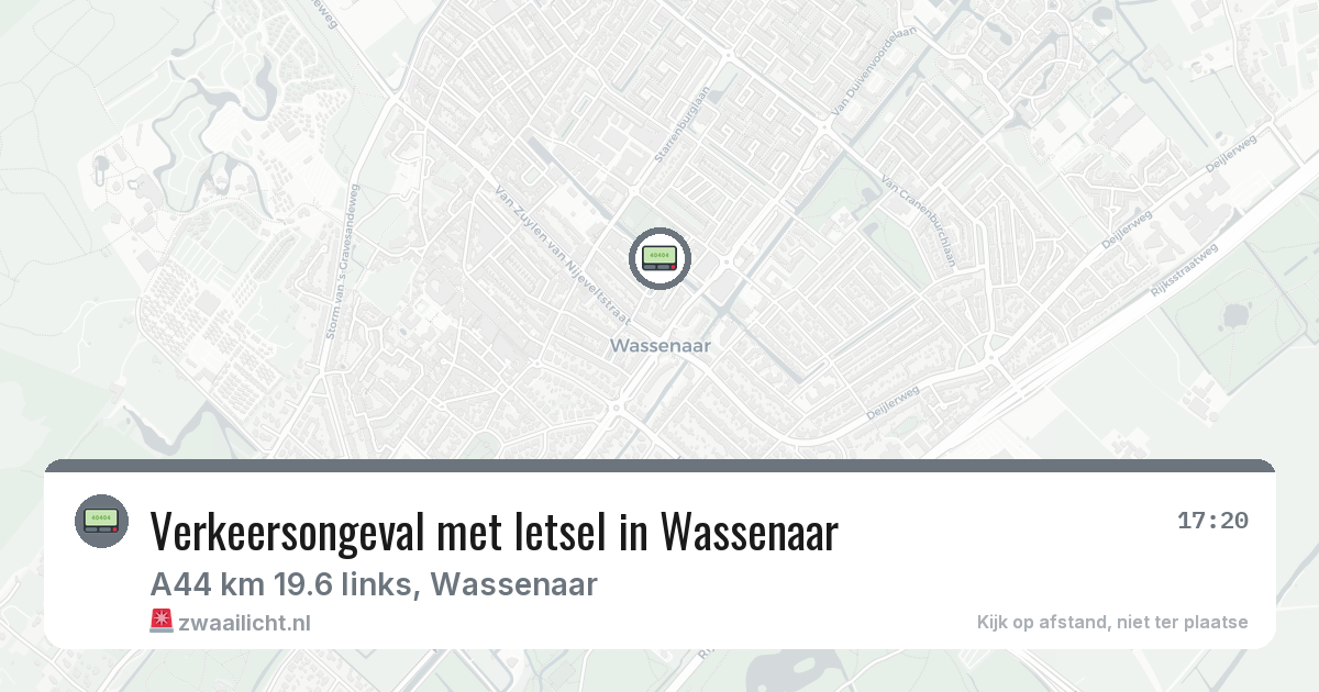 Verkeersongeval met letsel in Wassenaar — 8 mrt 2026