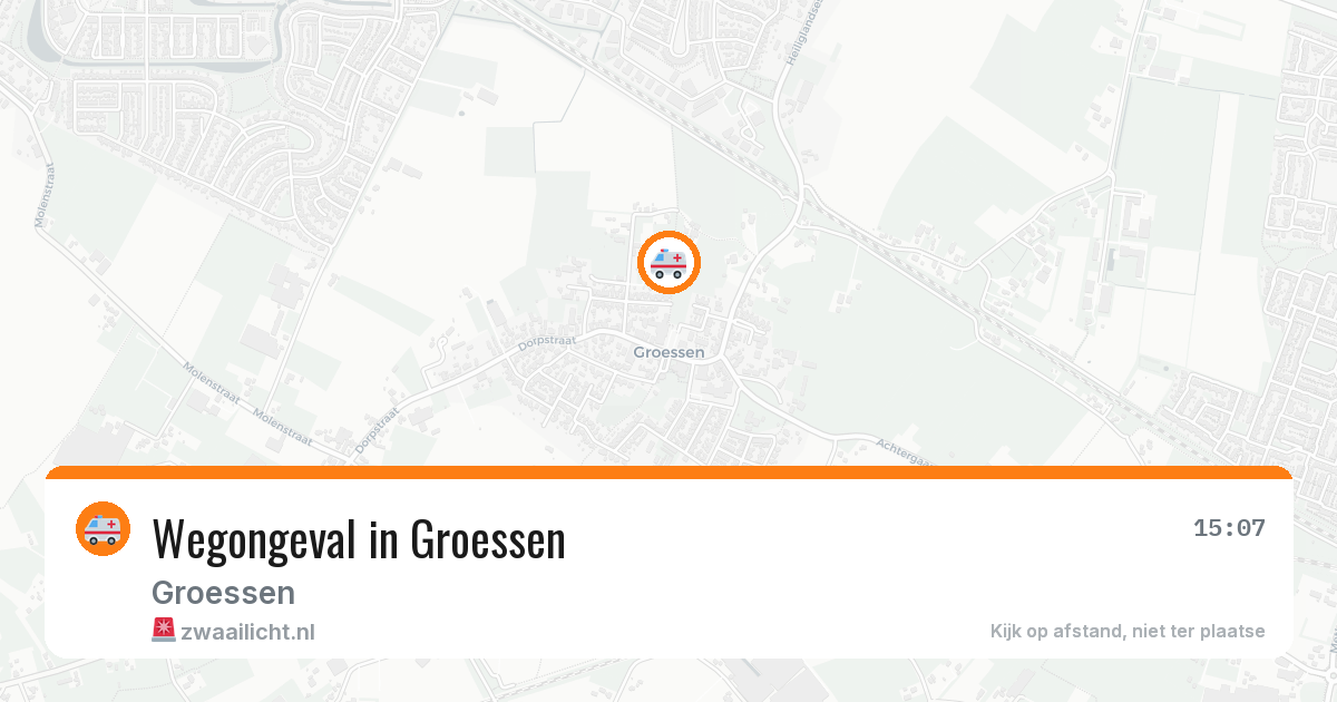 Wegongeval in Groessen — 12 jun 2026