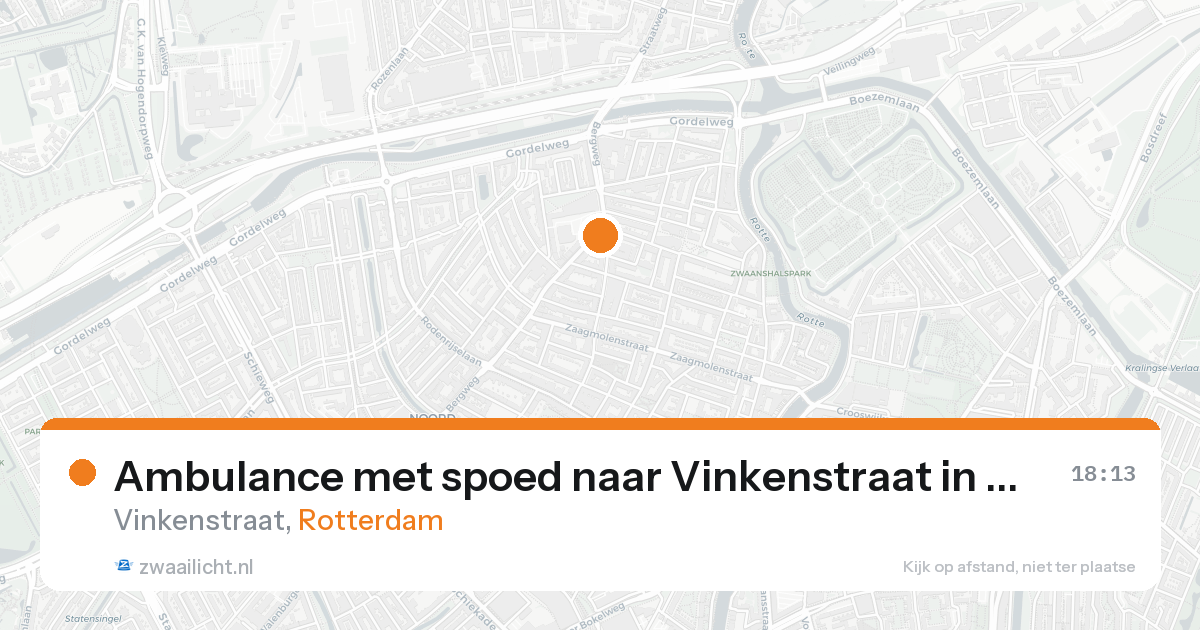 Ambulance met spoed naar Vinkenstraat in Rotterdam — 17 aug 2026
