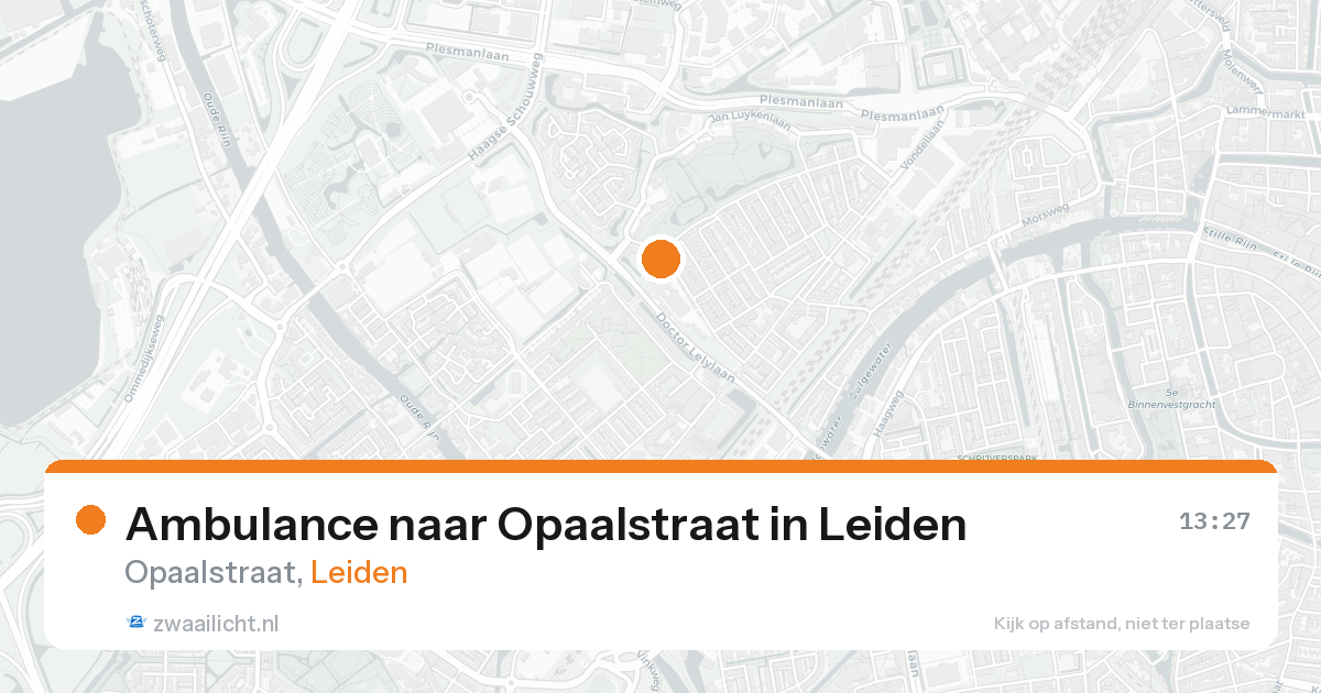 Ambulance naar Opaalstraat in Leiden — 25 aug 2026