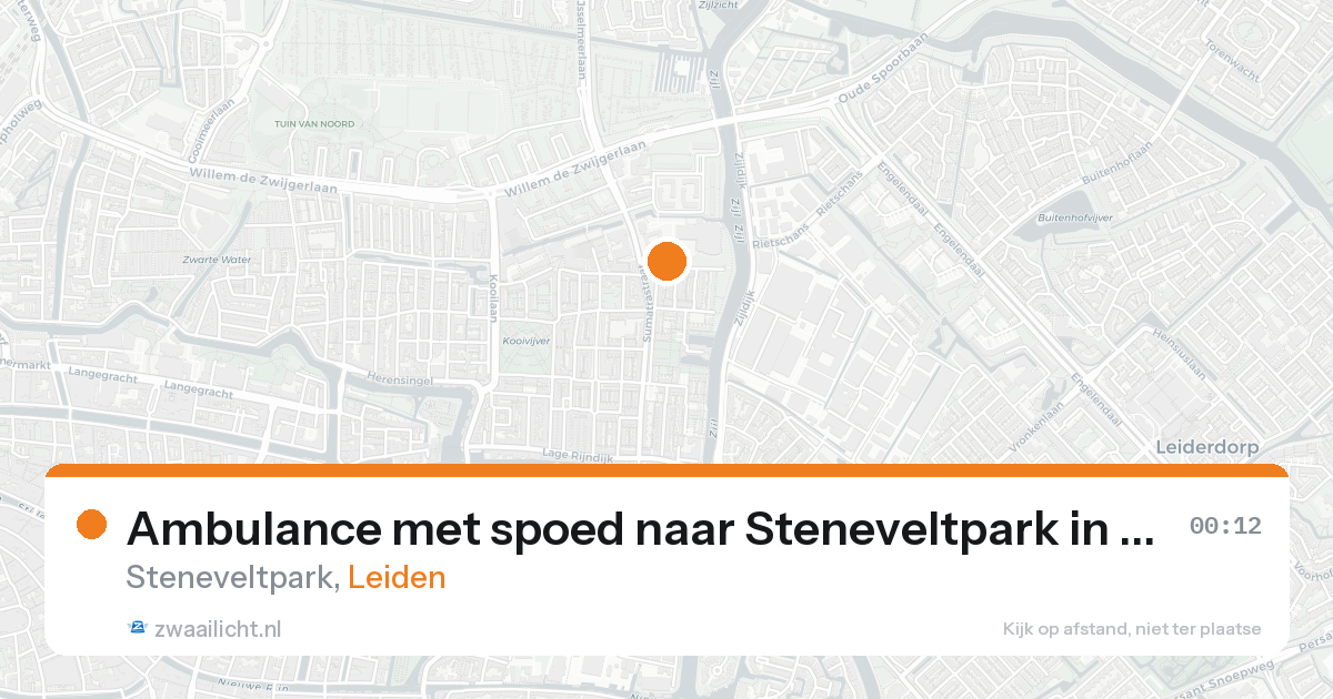 Ambulance met spoed naar Steneveltpark in Leiden — 28 mei 2026