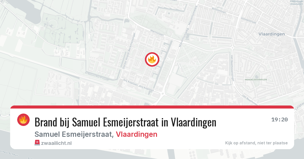 Brand bij Samuel Esmeijerstraat in Vlaardingen — 31 mei 2026