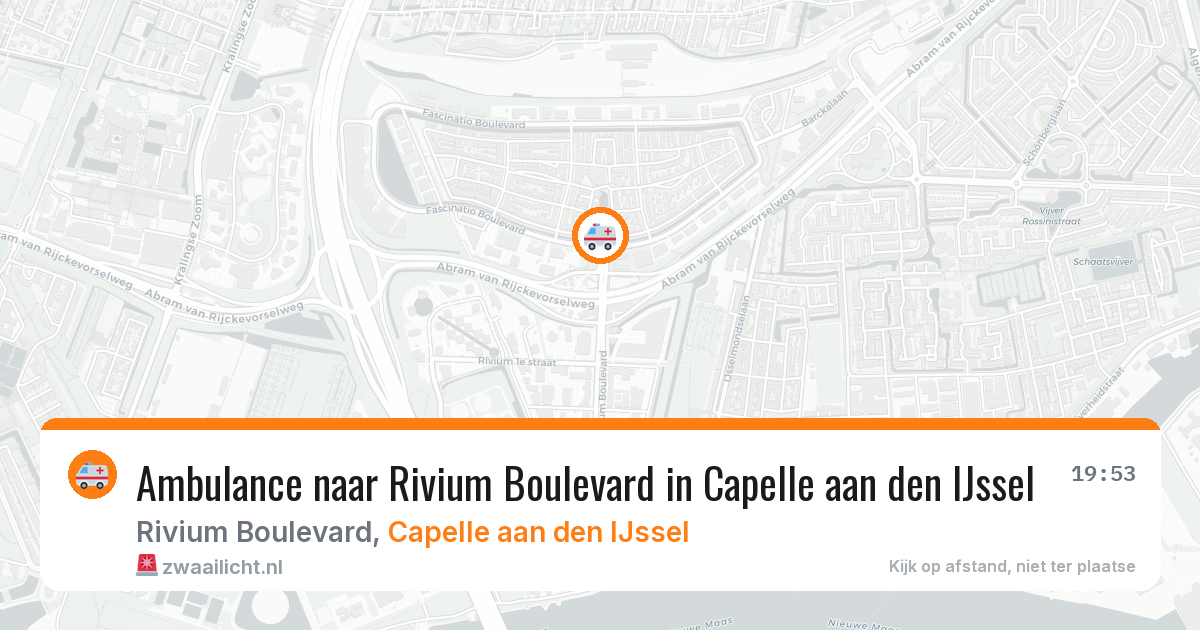 Ambulance naar Rivium Boulevard in Capelle aan den IJssel — 1 aug 2026