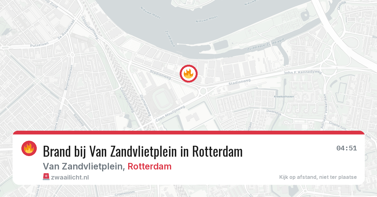Brand bij Van Zandvlietplein in Rotterdam — 27 jun 2026