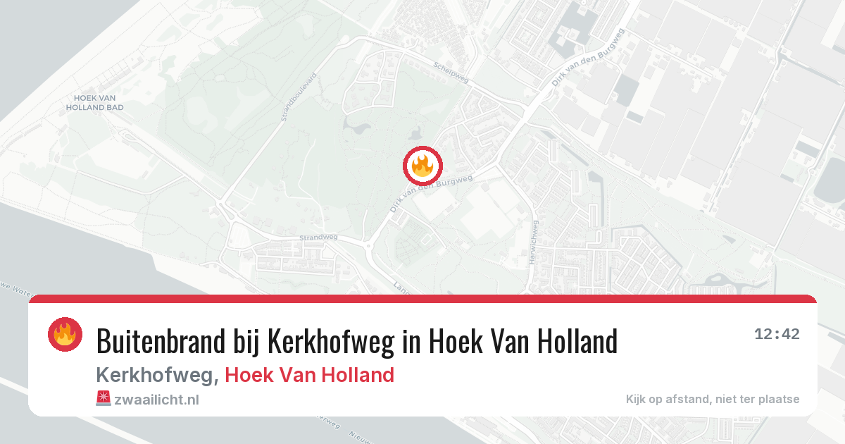 Buitenbrand bij Kerkhofweg in Hoek Van Holland — 10 aug 2026