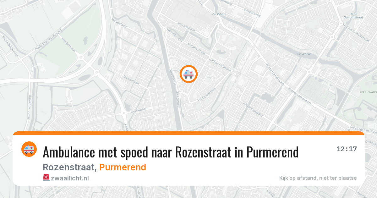 Ambulance met spoed naar Rozenstraat in Purmerend — 28 jul 2026
