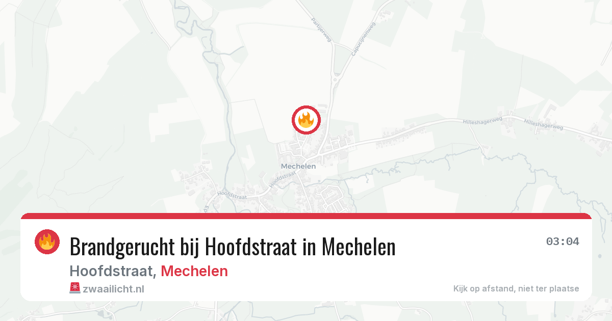 Brandgerucht bij Hoofdstraat in Mechelen — 23 jun 2026
