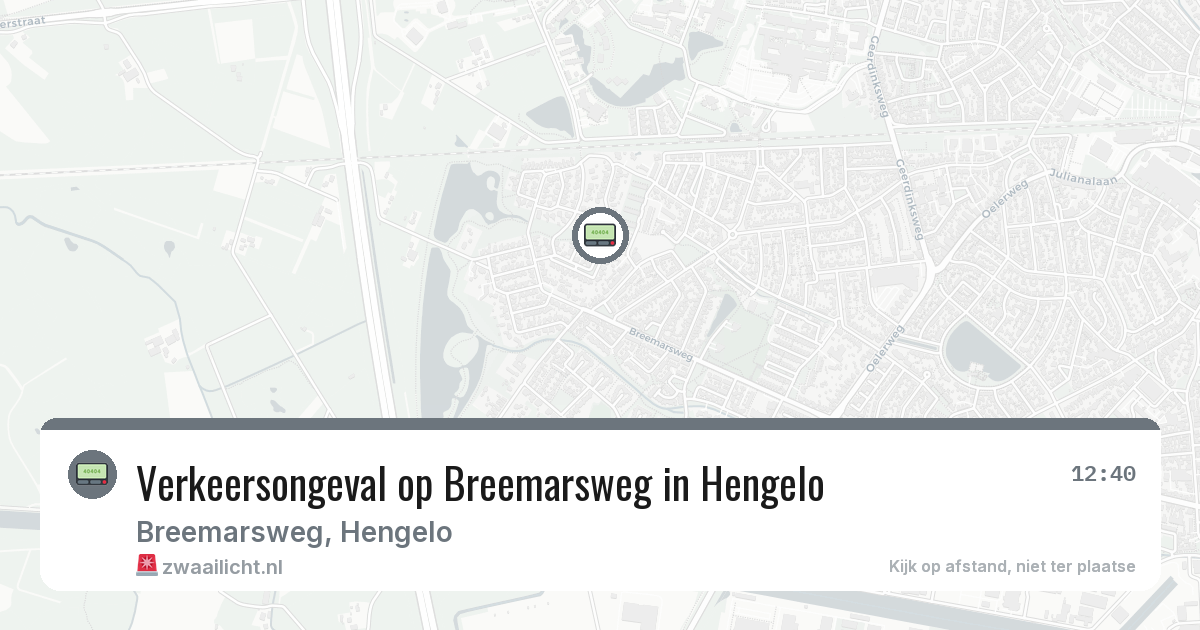 Verkeersongeval op Breemarsweg in Hengelo — 7 mei 2026