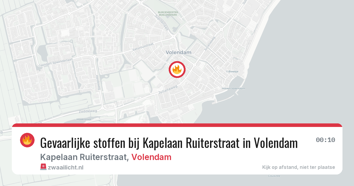 Gevaarlijke stoffen bij Kapelaan Ruiterstraat in Volendam — 10 jun 2026