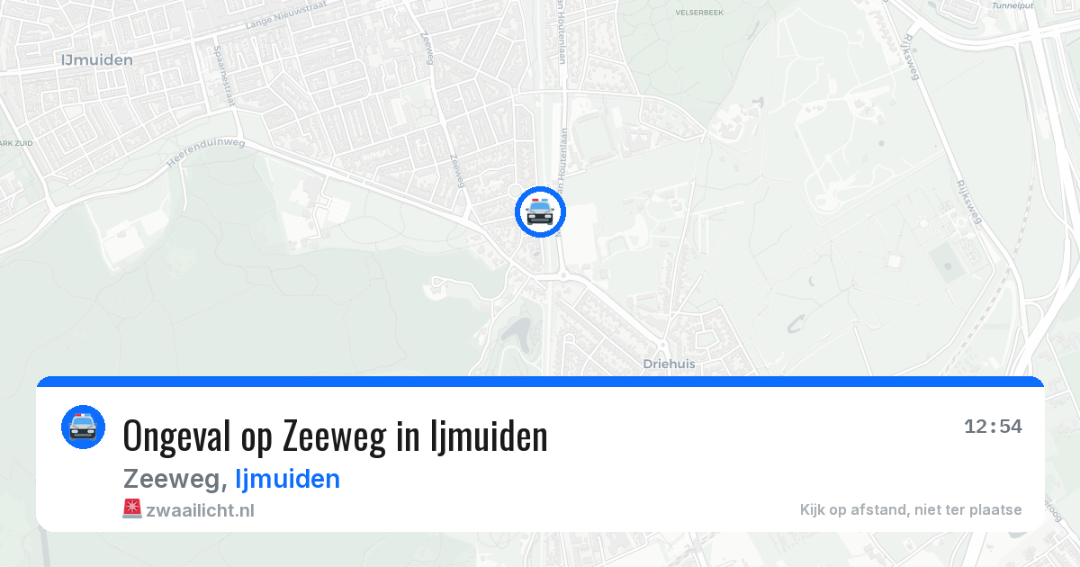 Ongeval op Zeeweg in Ijmuiden — 11 mei 2026