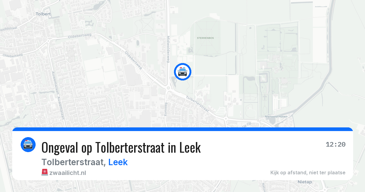 Ongeval op Tolberterstraat in Leek — 21 jan 2026