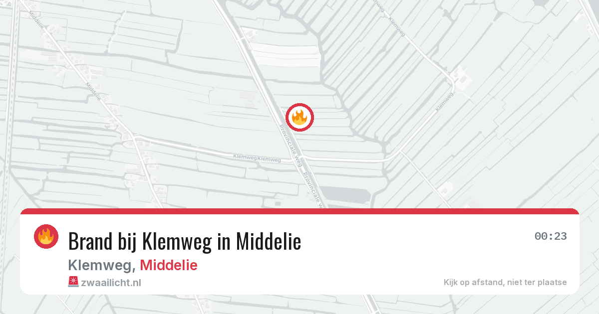Brand bij Klemweg in Middelie — 29 jul 2026