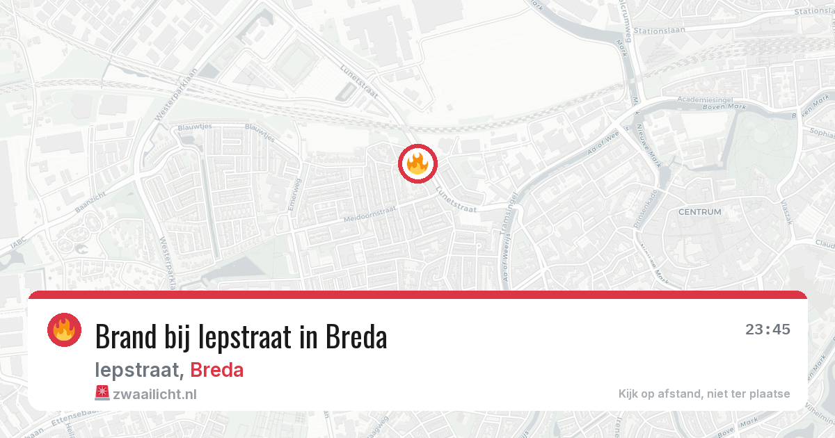 Brand bij Iepstraat in Breda — 20 jul 2026