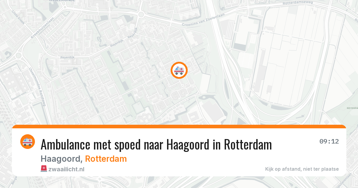 Ambulance met spoed naar Haagoord in Rotterdam — 7 mei 2026