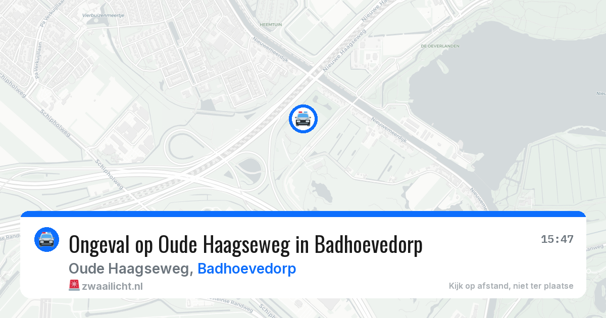 Ongeval op Oude Haagseweg in Badhoevedorp — 28 mei 2026