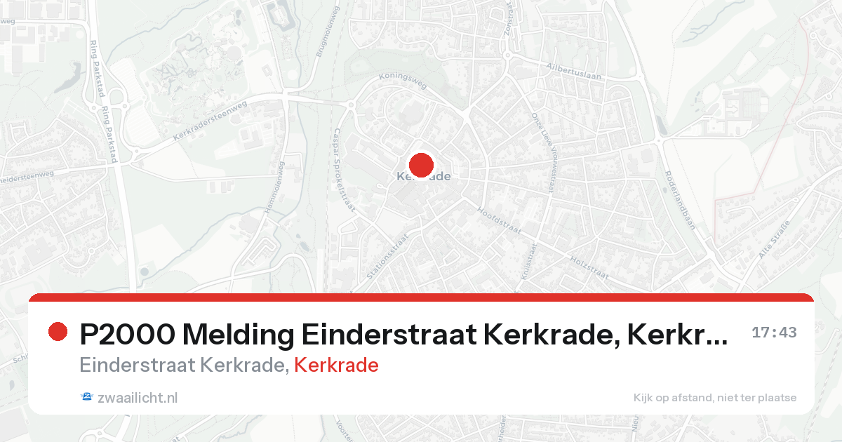 P2000 Melding Einderstraat Kerkrade, Kerkrade — 7 feb 2026
