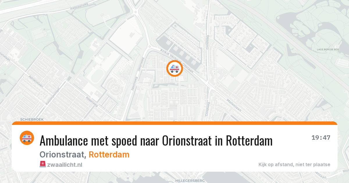 Ambulance met spoed naar Orionstraat in Rotterdam — 15 jun 2026