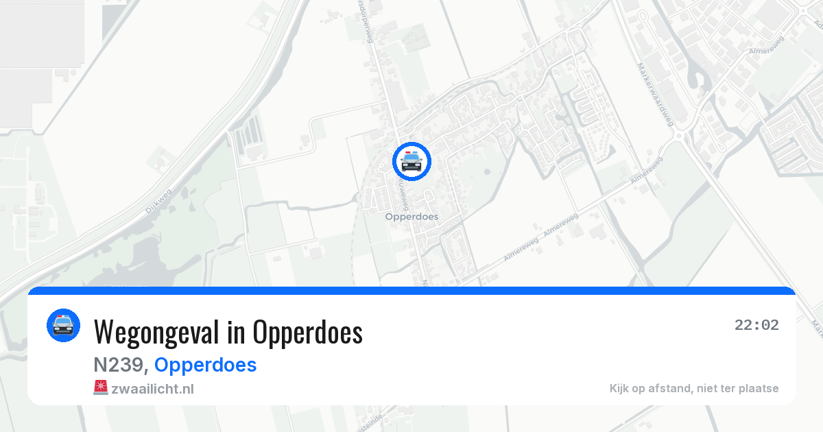 Wegongeval in Opperdoes — 1 aug 2026