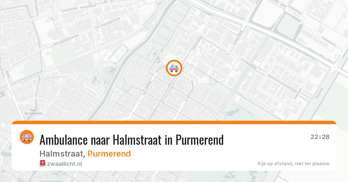 Ambulance naar Halmstraat in Purmerend — 21 apr 2026