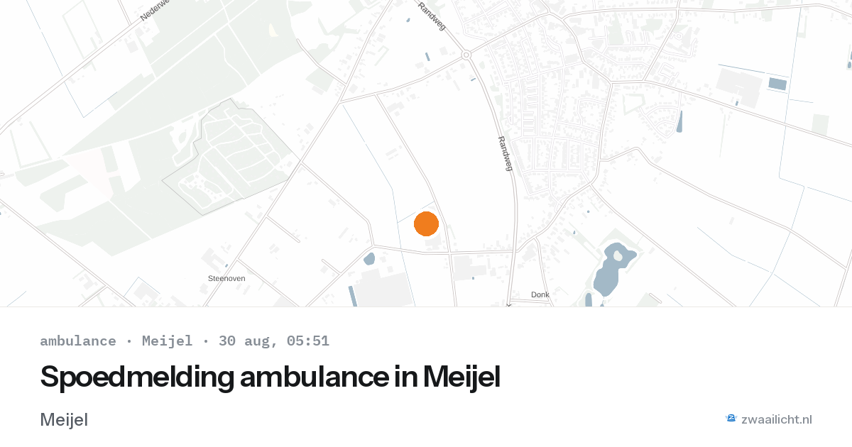 Spoedmelding ambulance in Meijel — 30 aug 2026