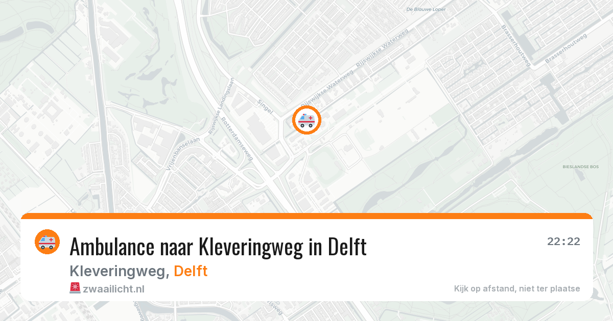 Ambulance naar Kleveringweg in Delft — 28 mrt 2026