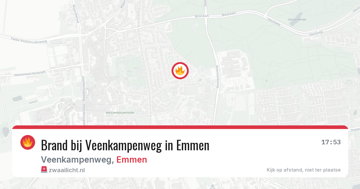 Brand bij Veenkampenweg in Emmen — 14 mei 2026