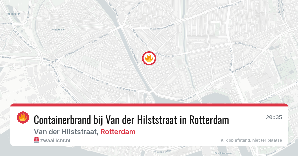 Containerbrand bij Van der Hilststraat in Rotterdam — 7 jul 2026