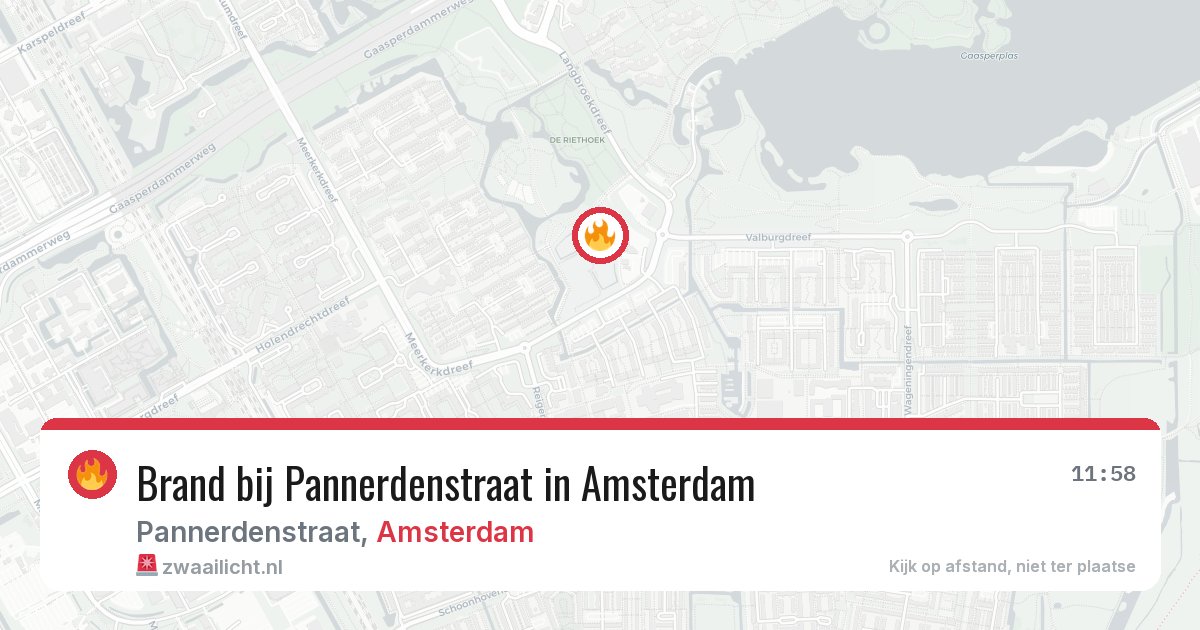 Brand bij Pannerdenstraat in Amsterdam — 15 mei 2026