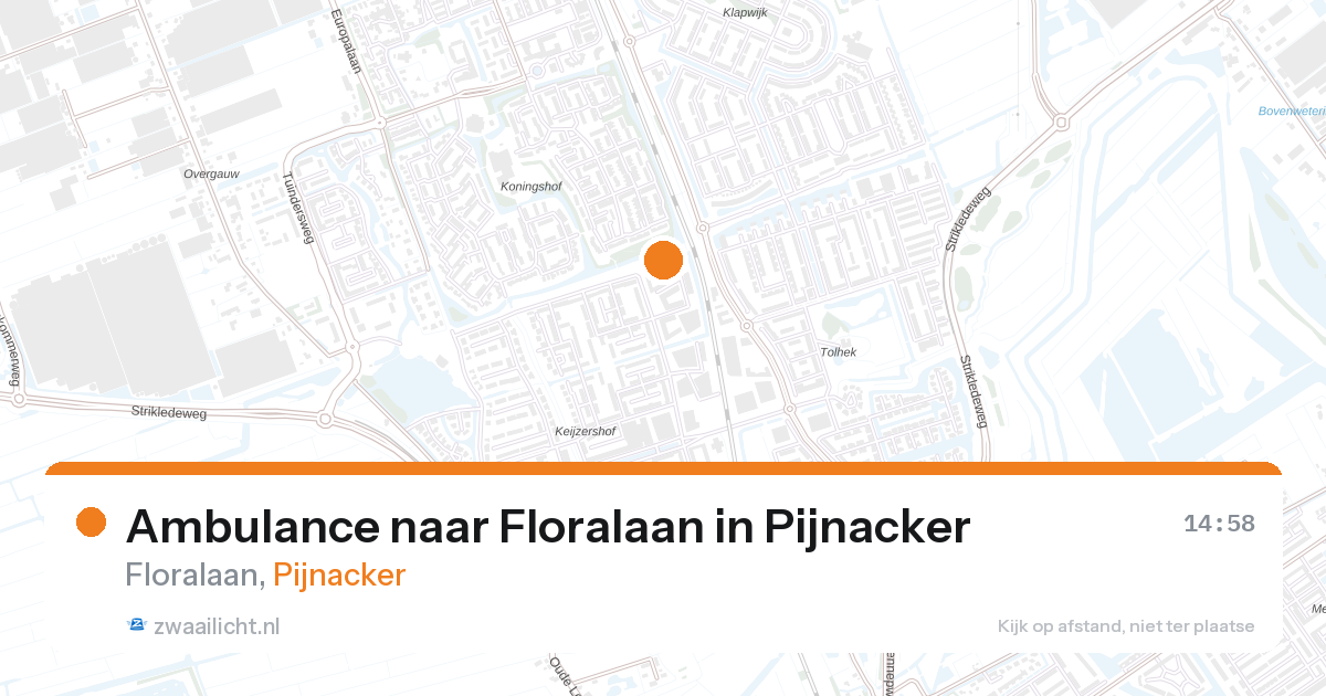 Ambulance naar Floralaan in Pijnacker — 7 mei 2026