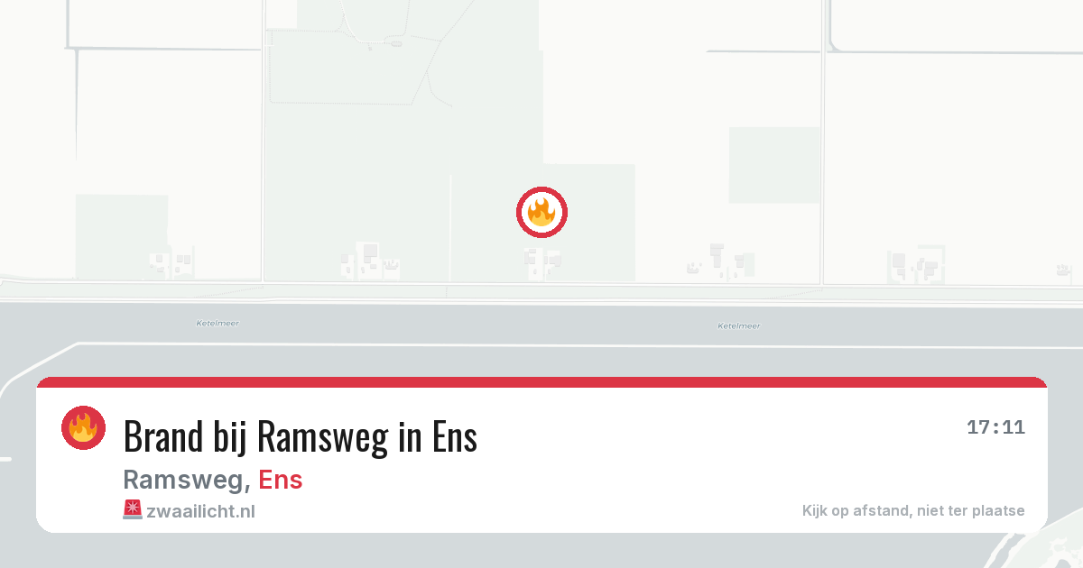 Brand bij Ramsweg in Ens — 17 jun 2026