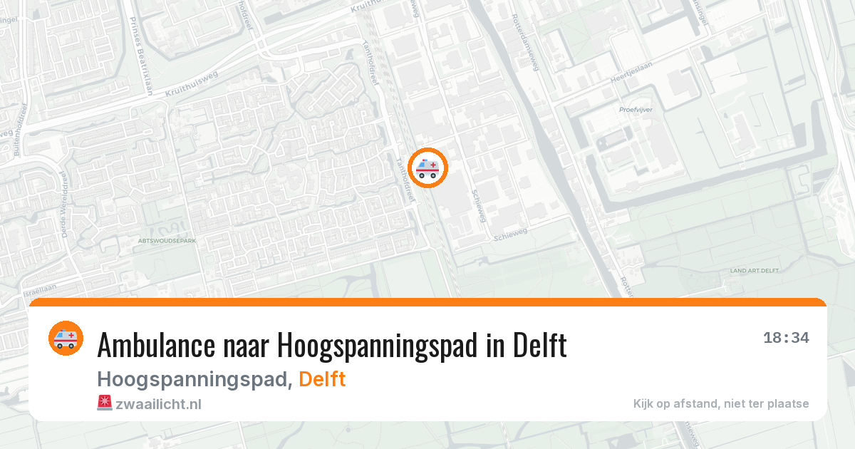 Ambulance naar Hoogspanningspad in Delft — 3 jul 2026