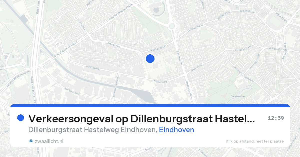 Verkeersongeval op Dillenburgstraat Hastelweg Eindhoven in Eindhoven — 19 aug 2026