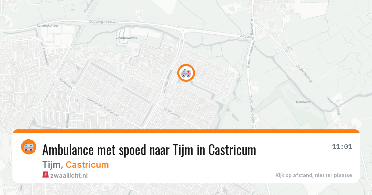 Ambulance met spoed naar Tijm in Castricum — 5 jun 2026