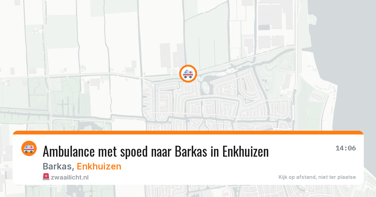Ambulance met spoed naar Barkas in Enkhuizen — 19 mei 2026