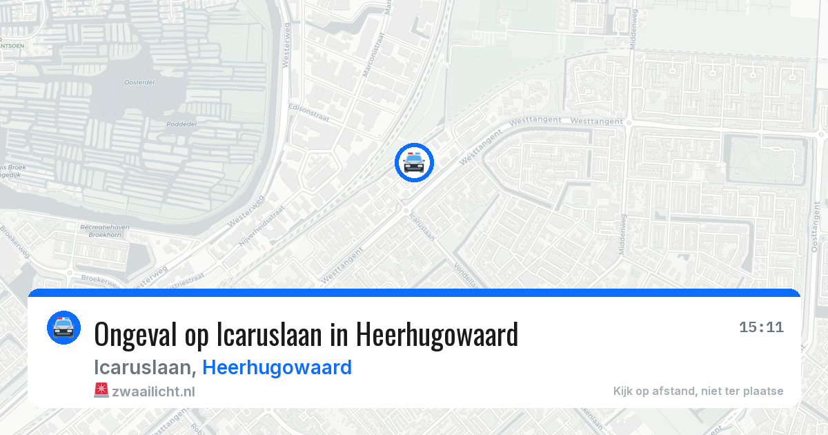 Ongeval op Icaruslaan in Heerhugowaard — 21 apr 2026