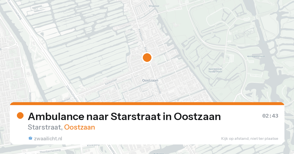 Ambulance naar Starstraat in Oostzaan — 23 mei 2026