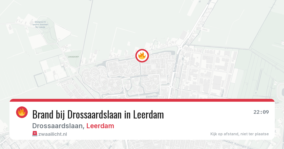 Brand bij Drossaardslaan in Leerdam — 7 apr 2026
