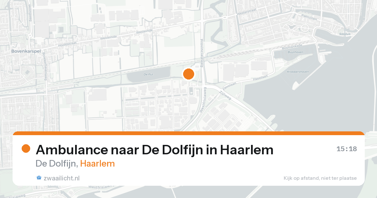 Ambulance naar De Dolfijn in Haarlem — 24 aug 2026