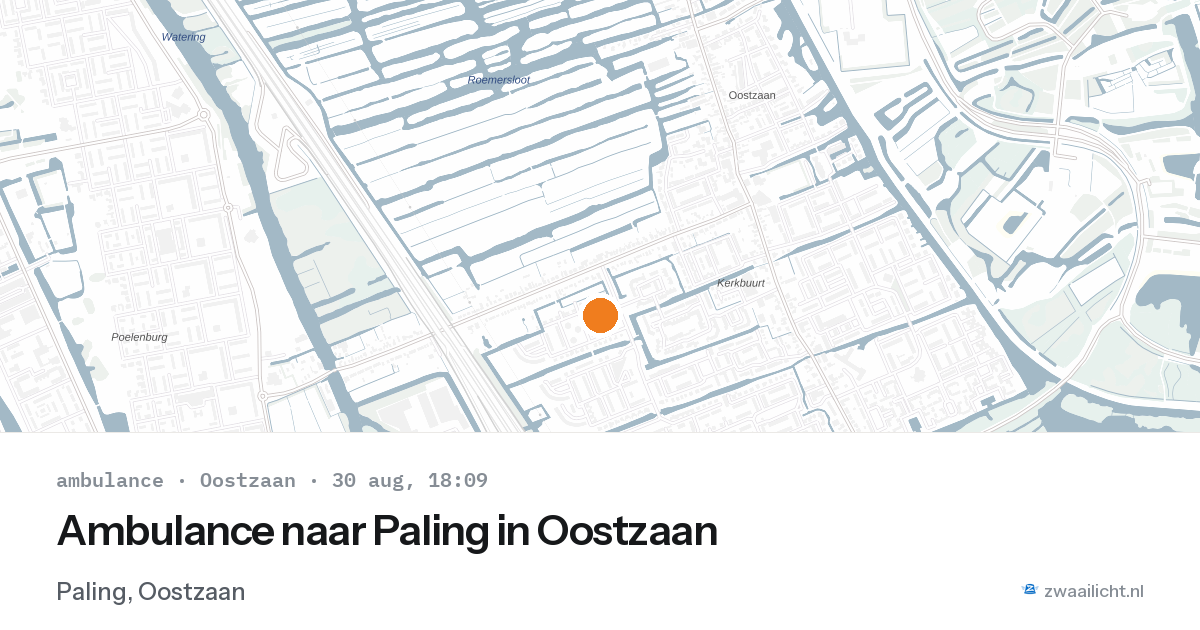 Ambulance naar Paling in Oostzaan — 30 aug 2026