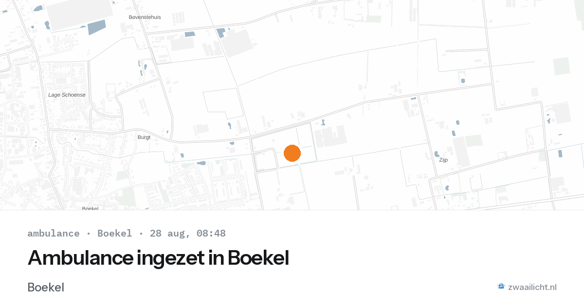 Ambulance ingezet in Boekel — 28 aug 2026