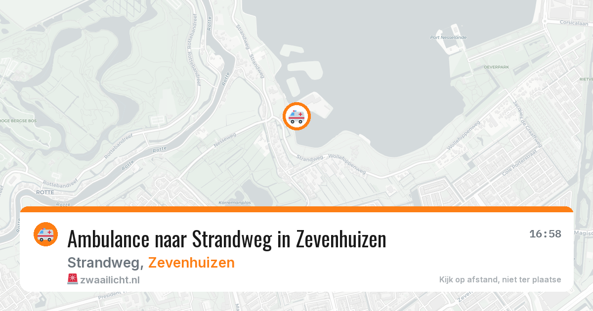 Ambulance naar Strandweg in Zevenhuizen — 3 aug 2026