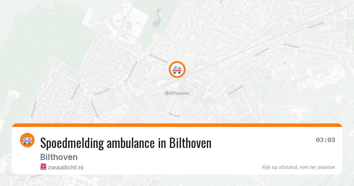 Spoedmelding ambulance in Bilthoven — 19 mei 2026
