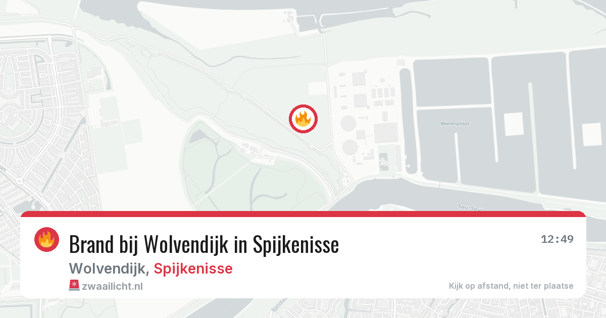 Brand bij Wolvendijk in Spijkenisse — 13 mei 2026