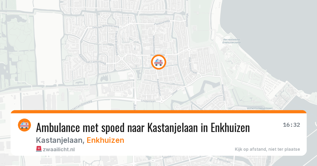 Ambulance met spoed naar Kastanjelaan in Enkhuizen — 13 jun 2026