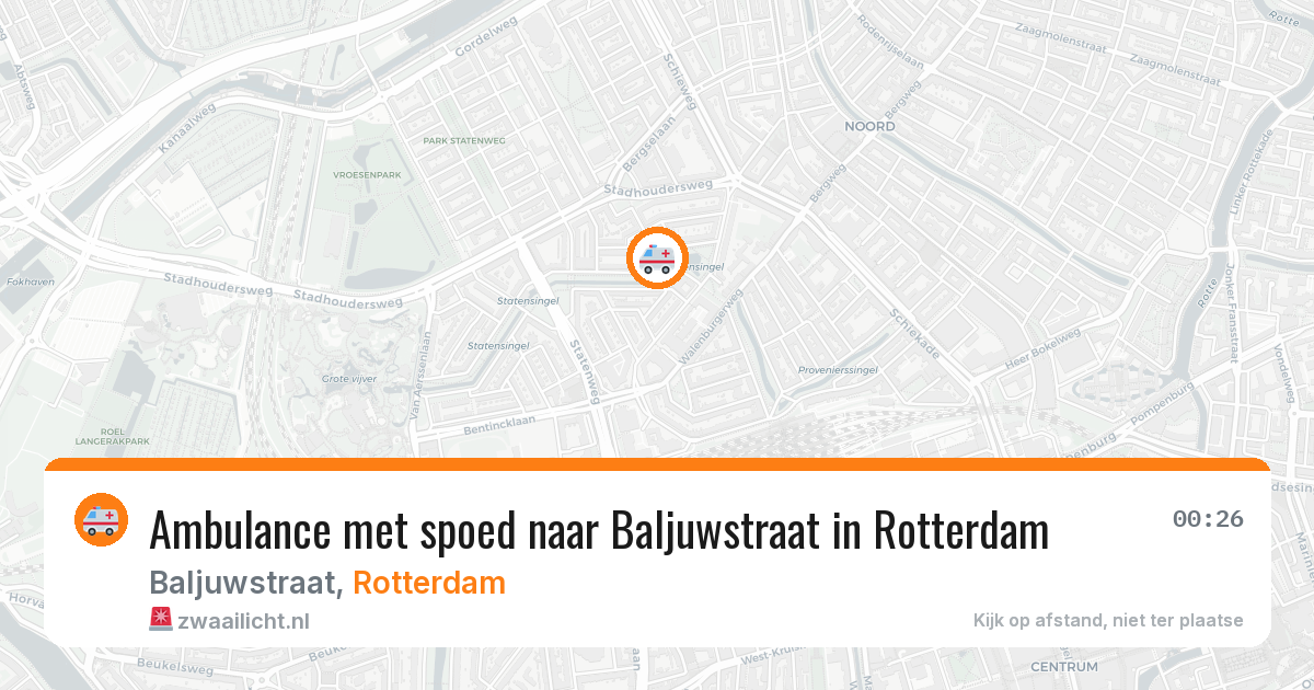 Ambulance met spoed naar Baljuwstraat in Rotterdam — 8 apr 2026