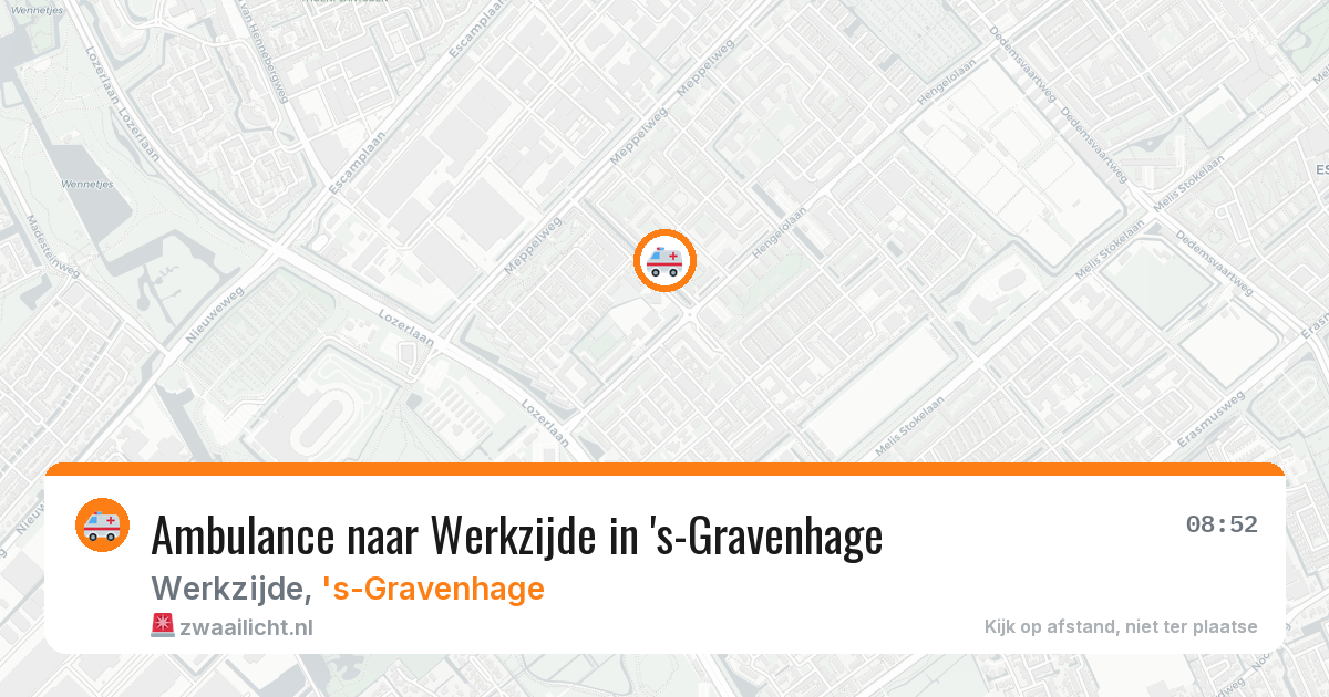 Ambulance naar Werkzijde in 's-Gravenhage — 8 aug 2026