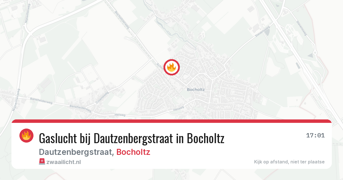 Gaslucht bij Dautzenbergstraat in Bocholtz — 1 mrt 2026